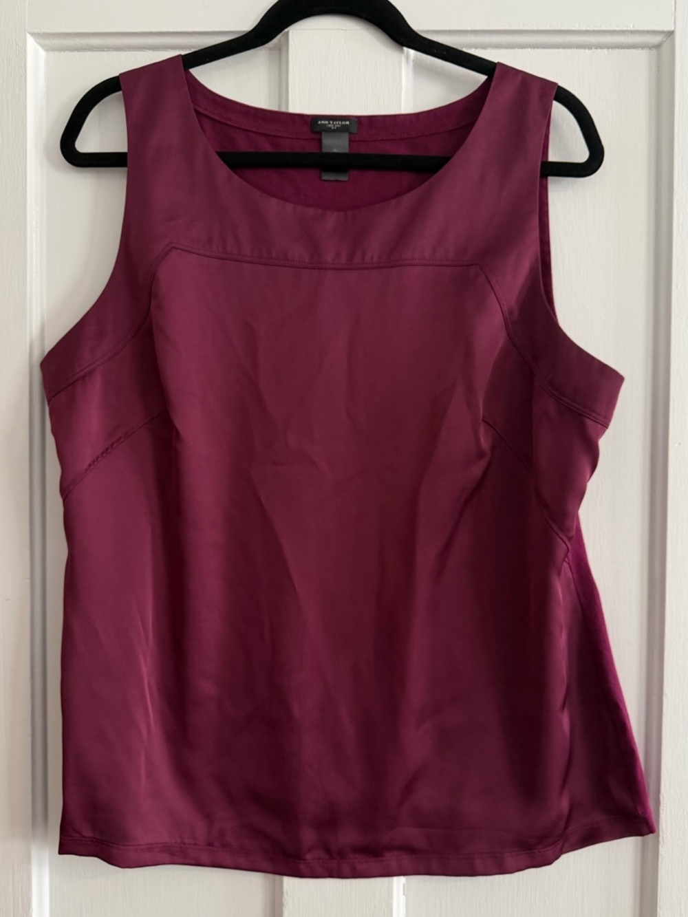 Ann Taylor Sleeveless Mixed Media Top  XL